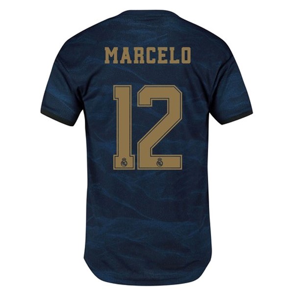 Camiseta Real Madrid NO.12 Marcelo Segunda equipación 2019-2020 Azul